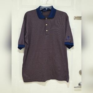 Jeff Rose Short Sleeve Button-up Golf Polo Shirt Made In Italy 100% Cotton Men L